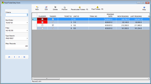 The Fuel Ticket Entry window is displayed in Browse Mode from the FleetWise VB Fleet Maintenance Software. Click on the picture to display the full size version.